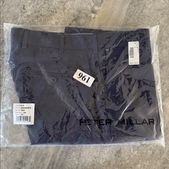 NWT! Peter Millar Surge Performance Pants 33x34 Navy